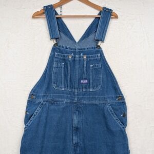 Big Smith Overalls Men's 36x30 Blue Relaxed Bib Dungarees Carpenter Workwear Y2K